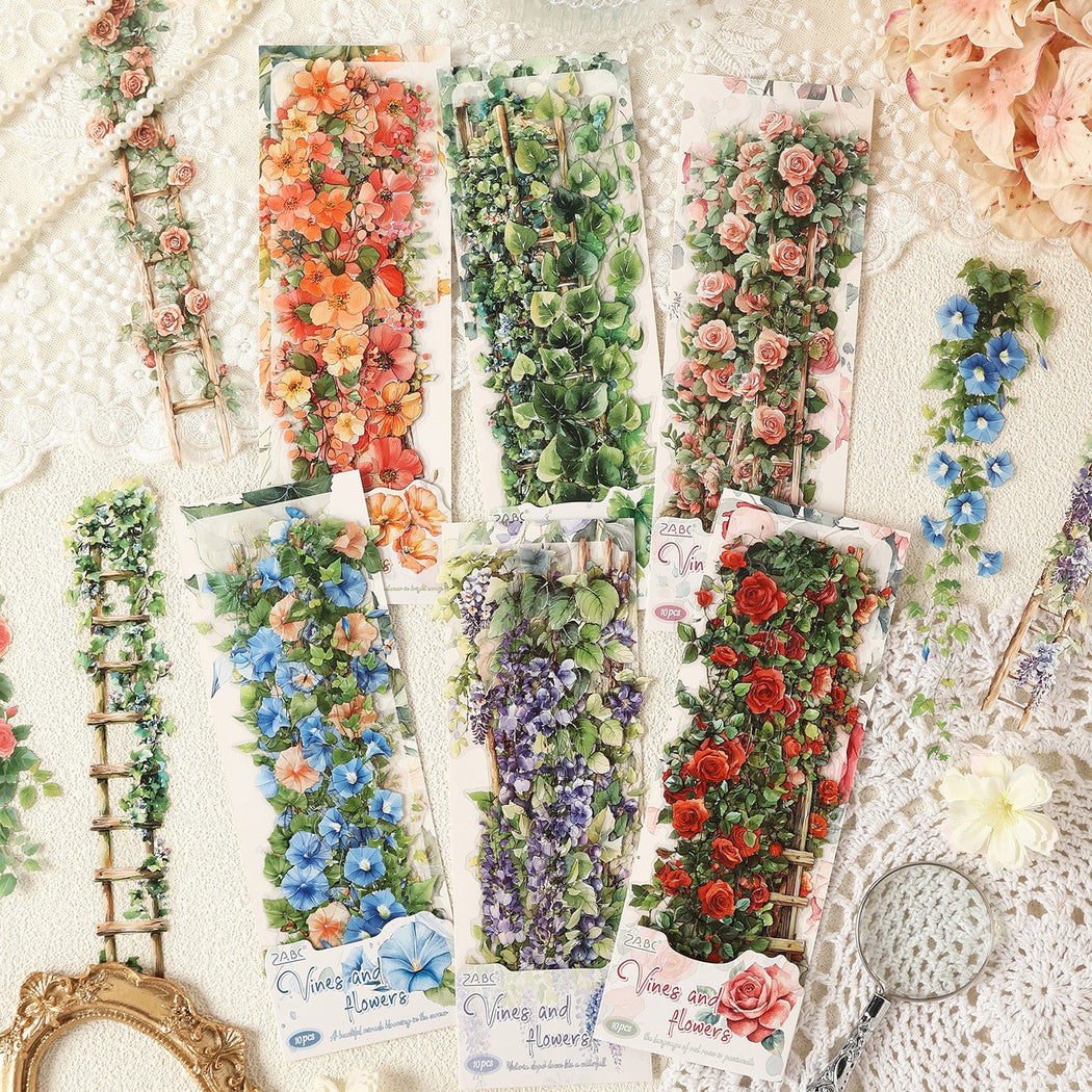 Vintage Floral Vine Sticker Pack, product view 1