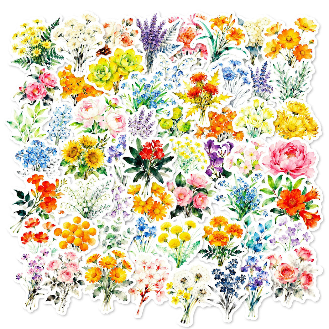Lunira - Watercolor Wildflower Bouquet Sticker Pack - product view 1