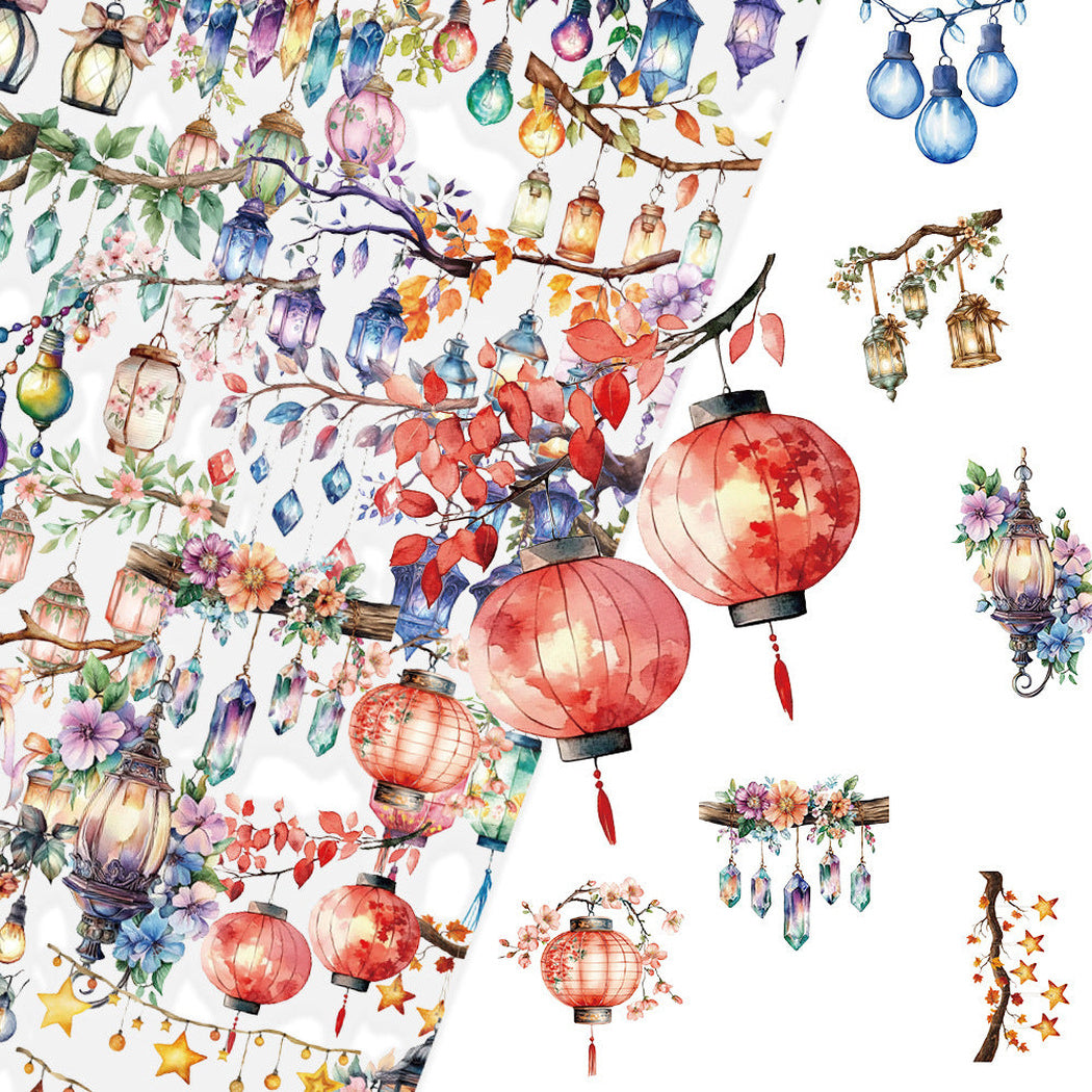 Lunira - Lantern Nightscape Chinese Sticker Pack