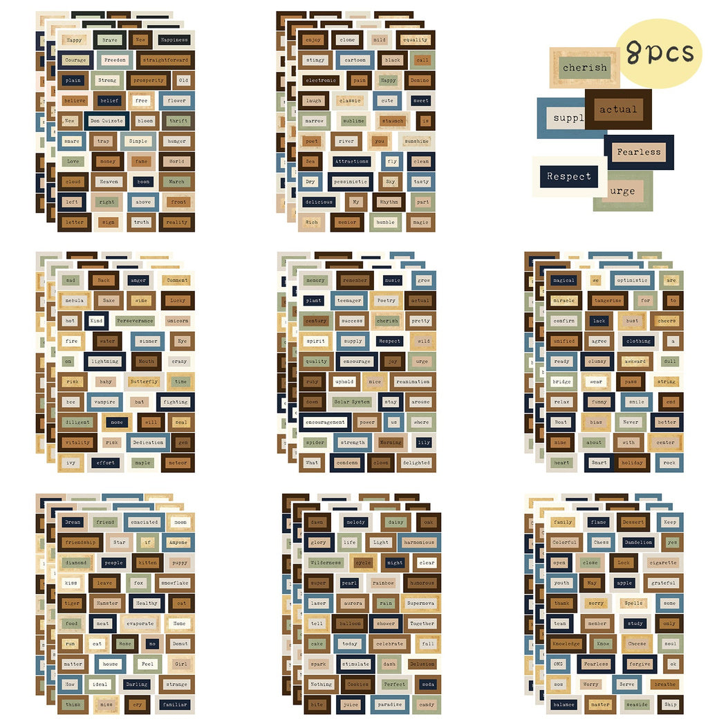 Lunira - Vintage Word Collage Sticker Pack
