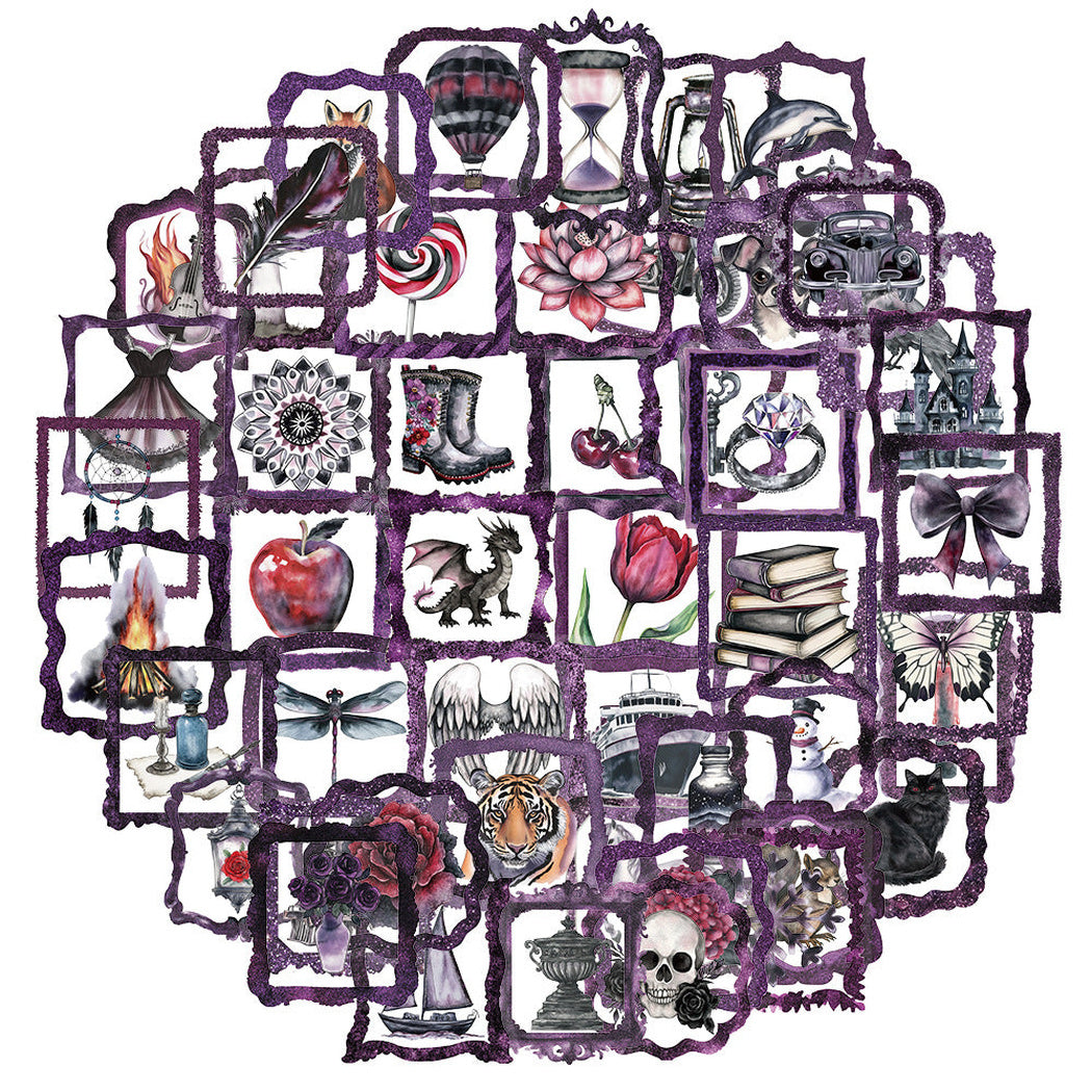 Lunira - Gothic Rose Framed Sticker Pack