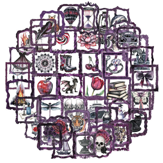 Lunira - Gothic Rose Framed Sticker Pack