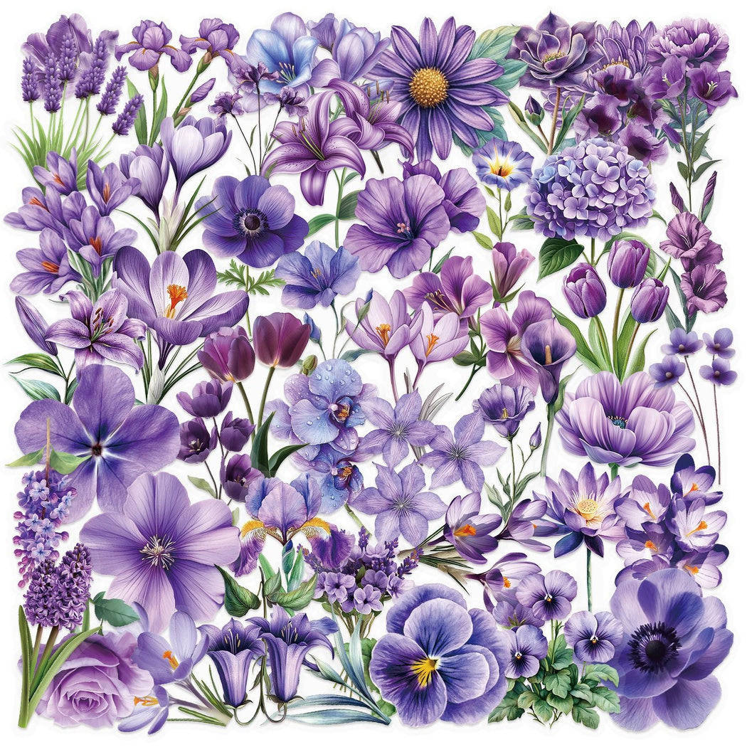 Lunira - Purple Floral Botanical Sticker Pack