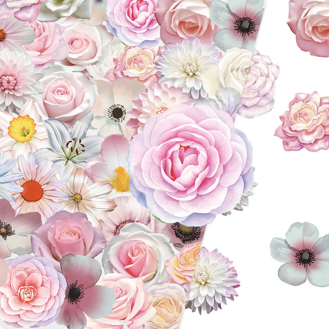 Lunira - Pink Floral Transparent Sticker Pack