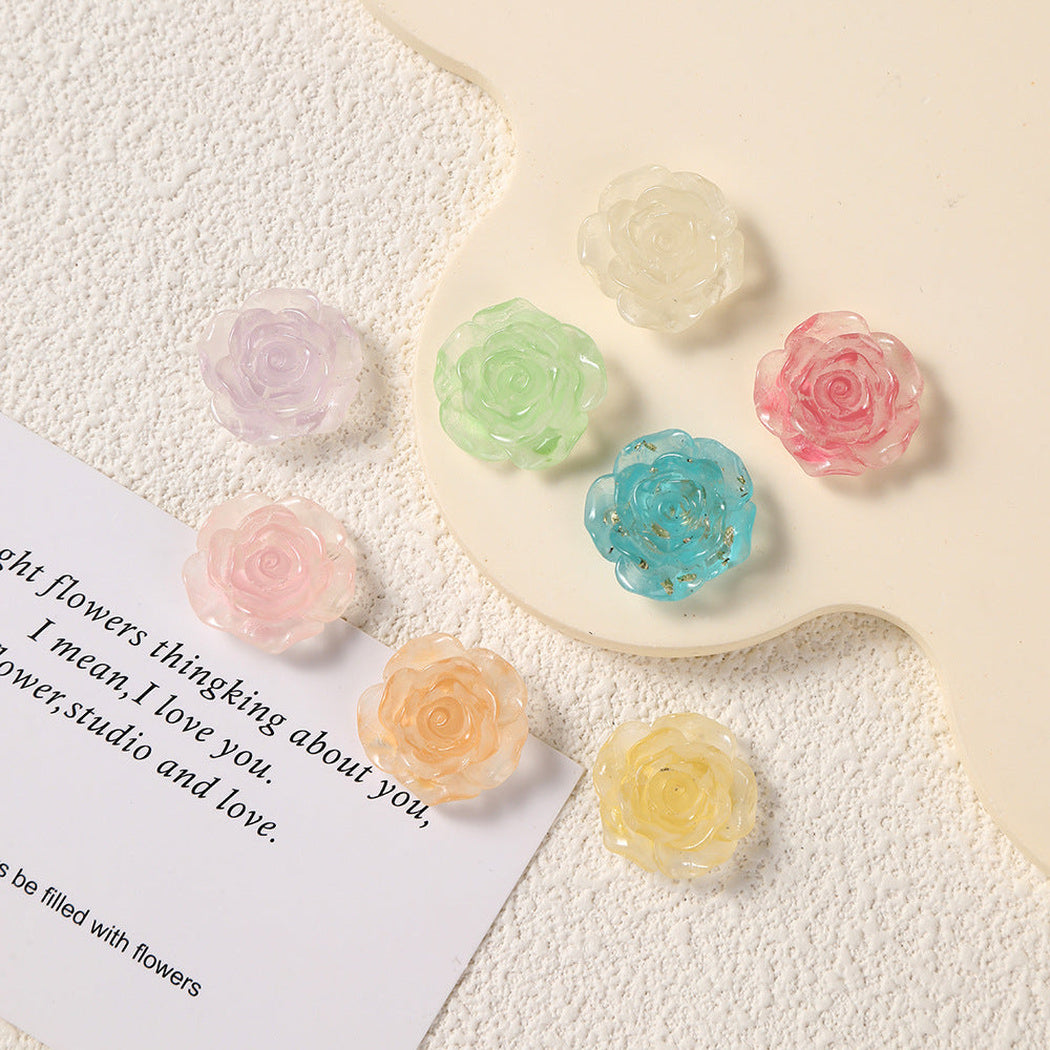 Translucent Rose Flower Craft Embellishment, product view 1