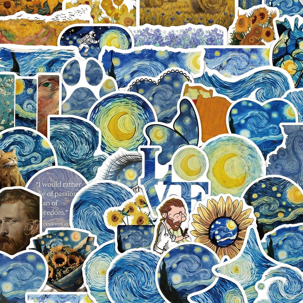 Lunira - Blue-Yellow Classic Art Sticker Pack - product view 1