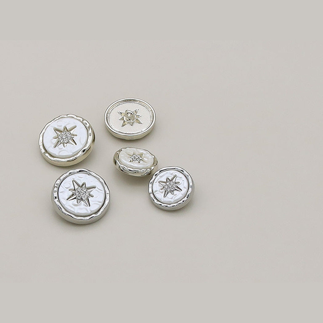 DIY 10 Pack Starburst Two-Tone Shank Buttons, product view 4