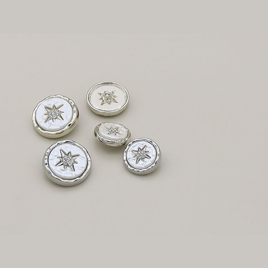 DIY 10 Pack Starburst Two-Tone Shank Buttons, product view 4