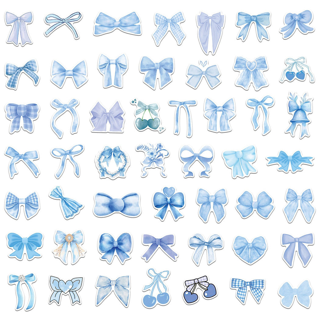 Lunira - Blue Bow Ribbon Sticker Pack