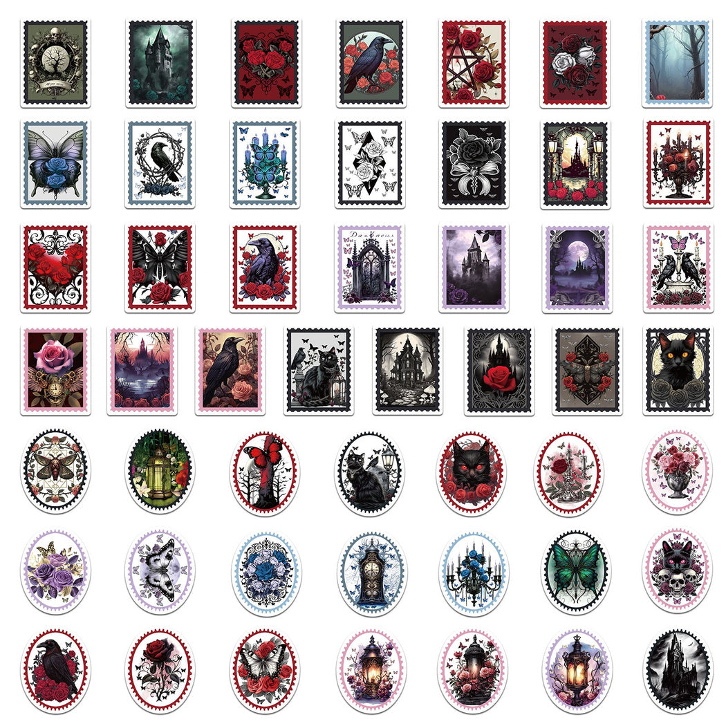 Lunira - Gothic Stamp Portrait Sticker Pack
