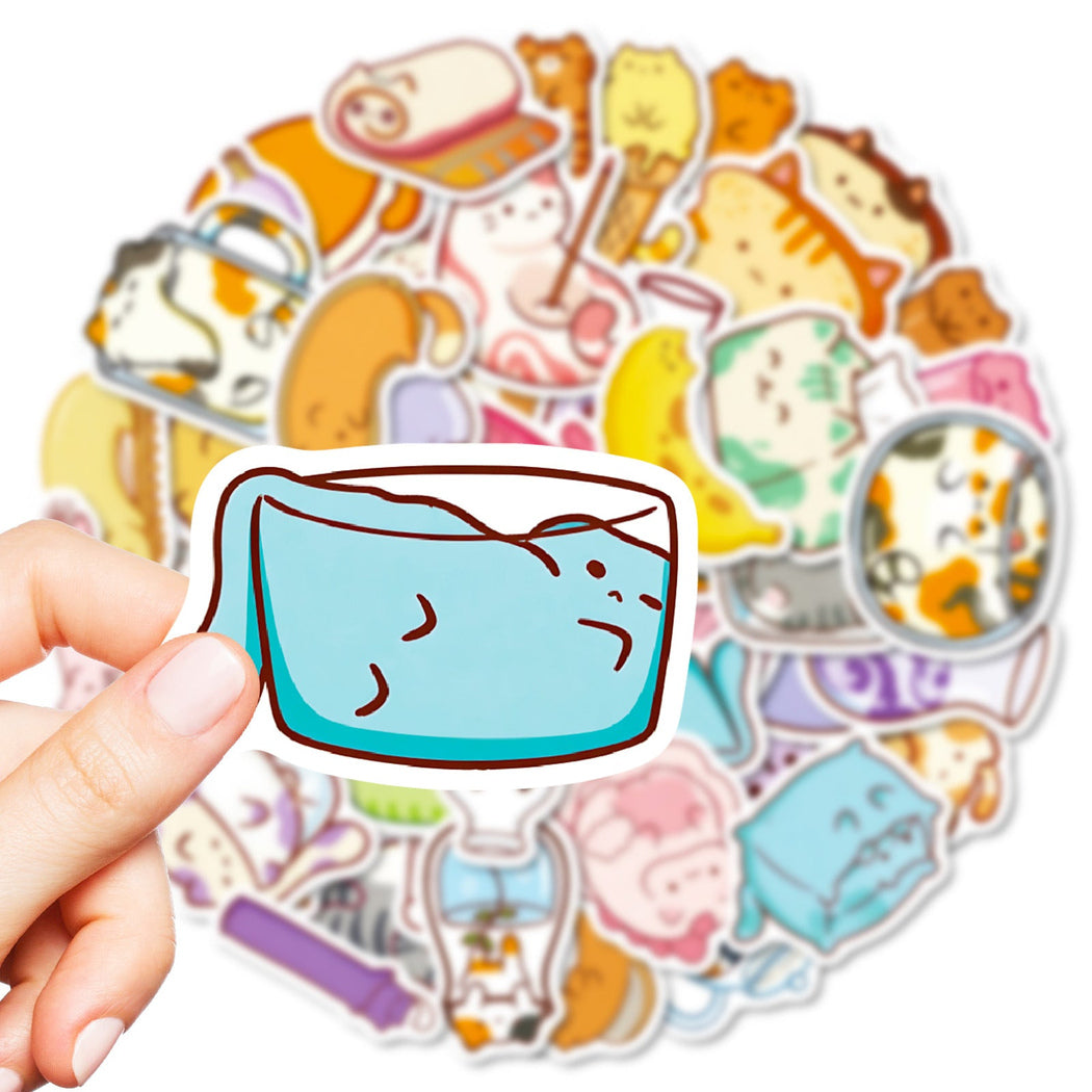 Lunira - Colorful Cat Everyday-Object Sticker Pack - product view 2