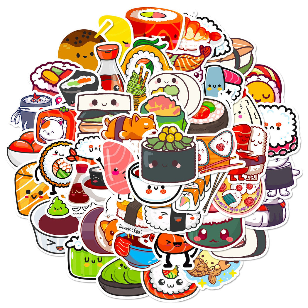 Lunira - Cartoon Sushi Food Sticker Pack - Sushi variant