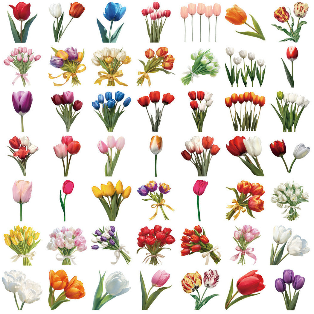 Lunira - Tulip Floral Watercolor Sticker Pack
