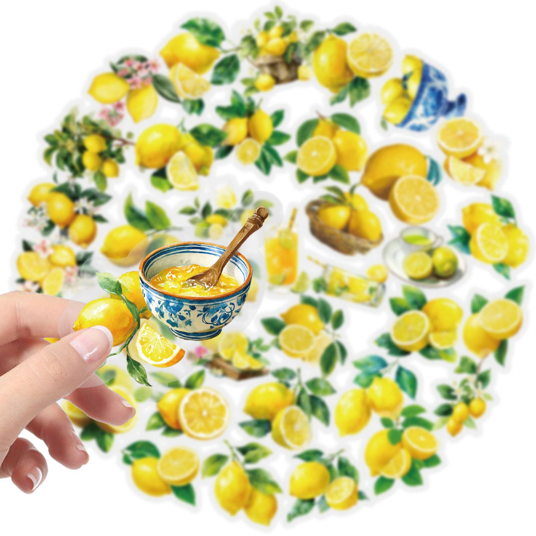 Lunira - Yellow Lemon Botanical Sticker Pack - product view 2