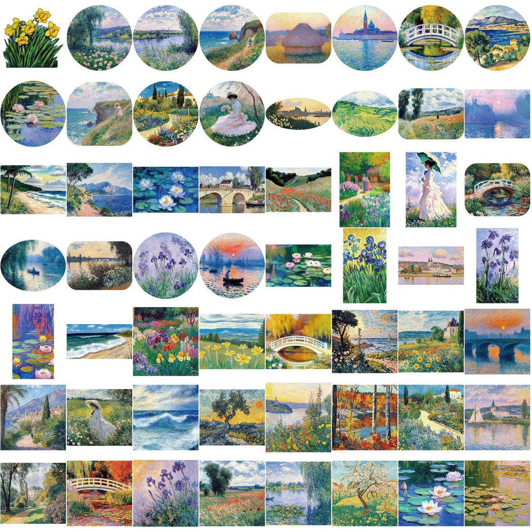 Lunira - Painterly Landscape Art Sticker Pack