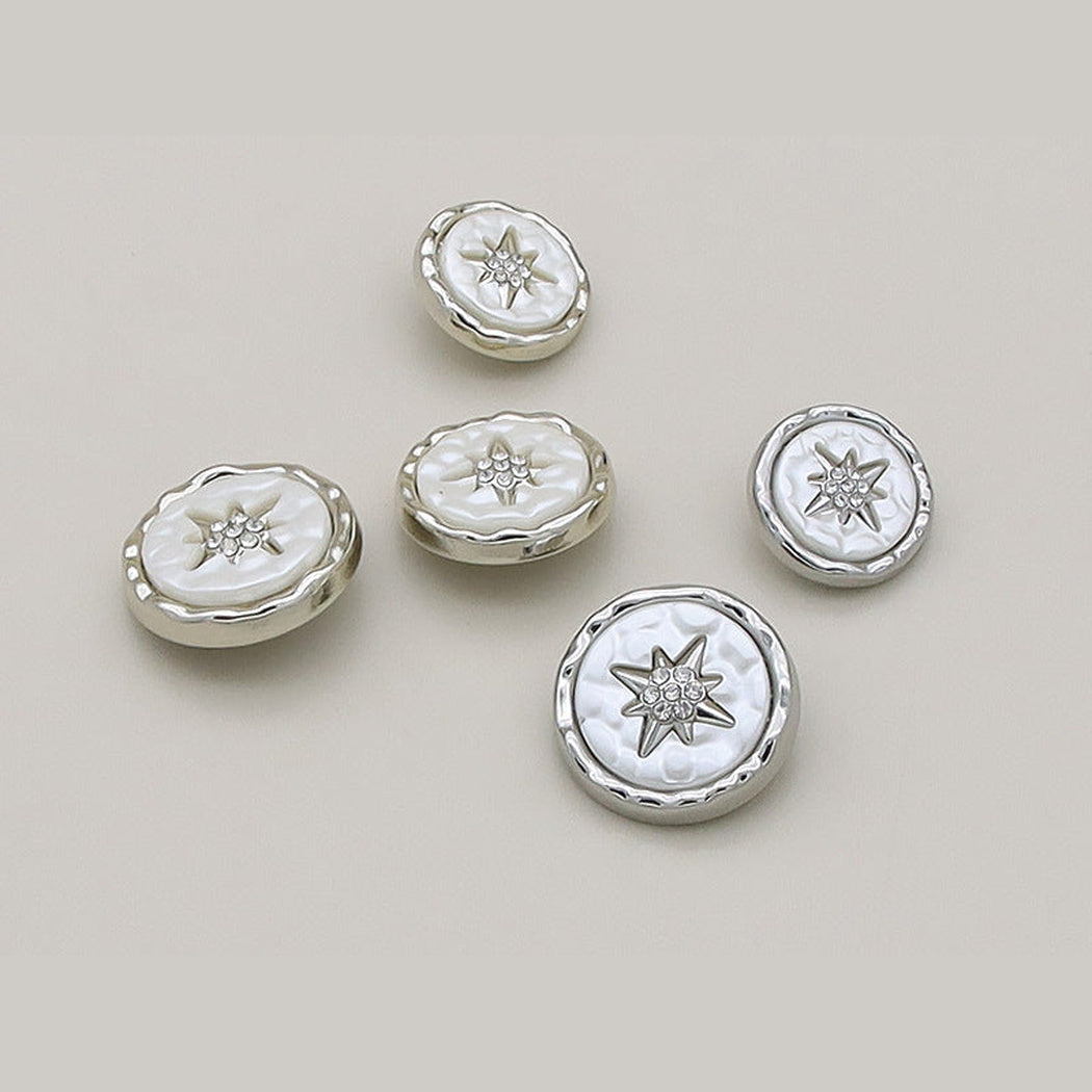 DIY 10 Pack Starburst Two-Tone Shank Buttons, product view 2