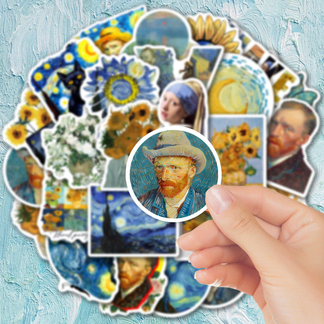 Lunira - Blue-Gold Classic Art Sticker Pack - product view 2