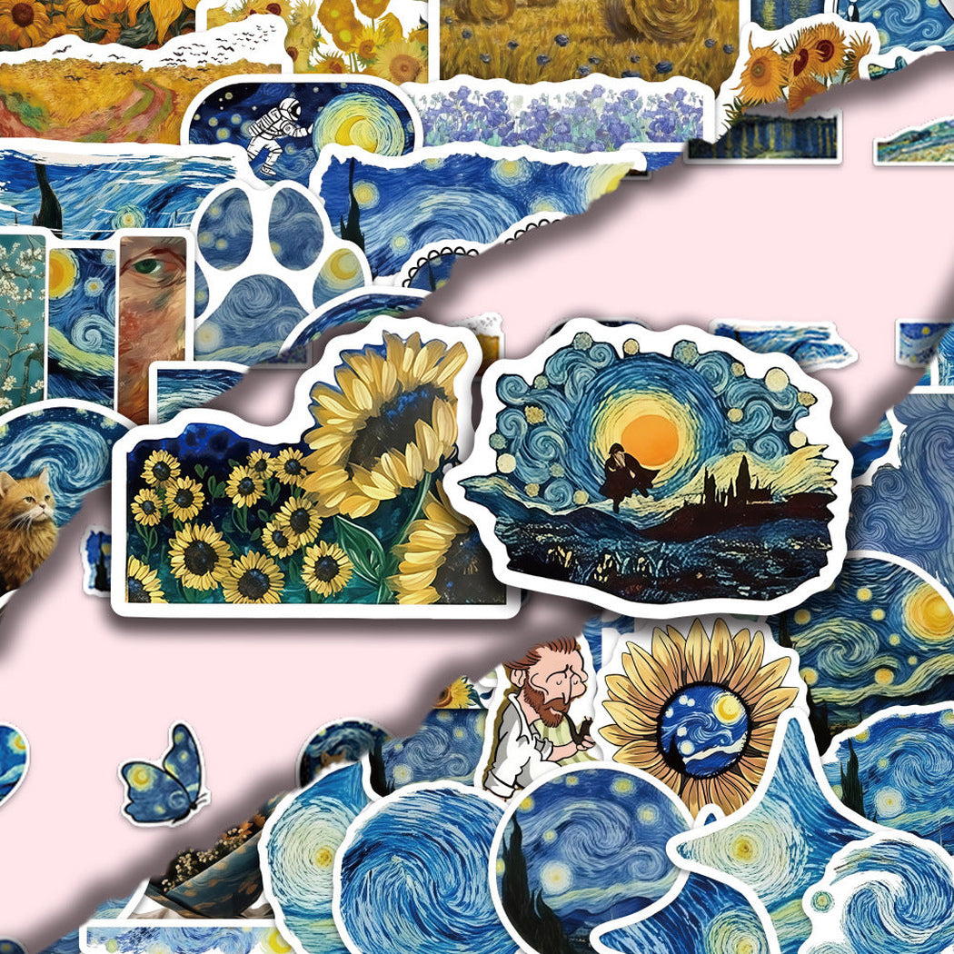 Lunira - Blue-Yellow Classic Art Sticker Pack - product view 2