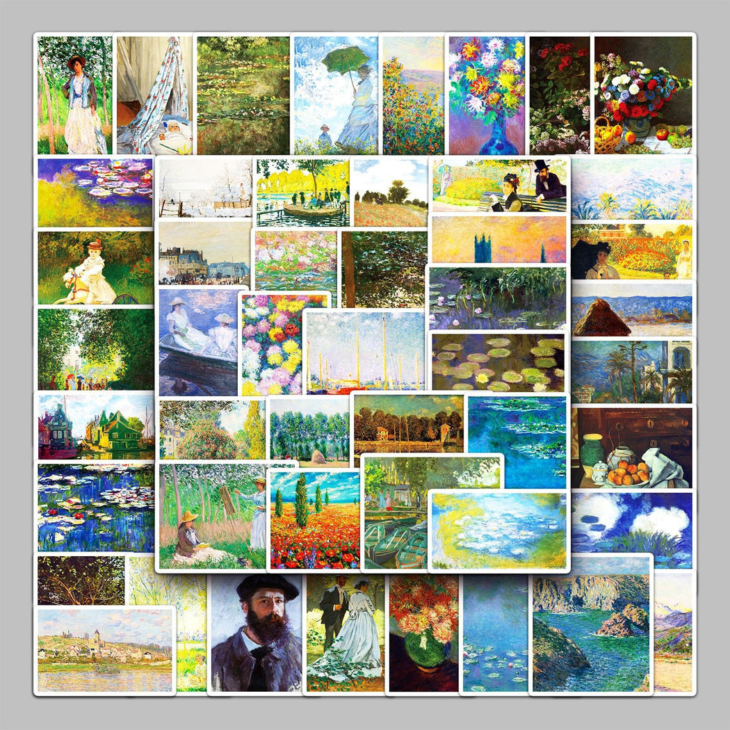 Lunira - Blue-Green Painterly Landscape Sticker Pack - product view 2