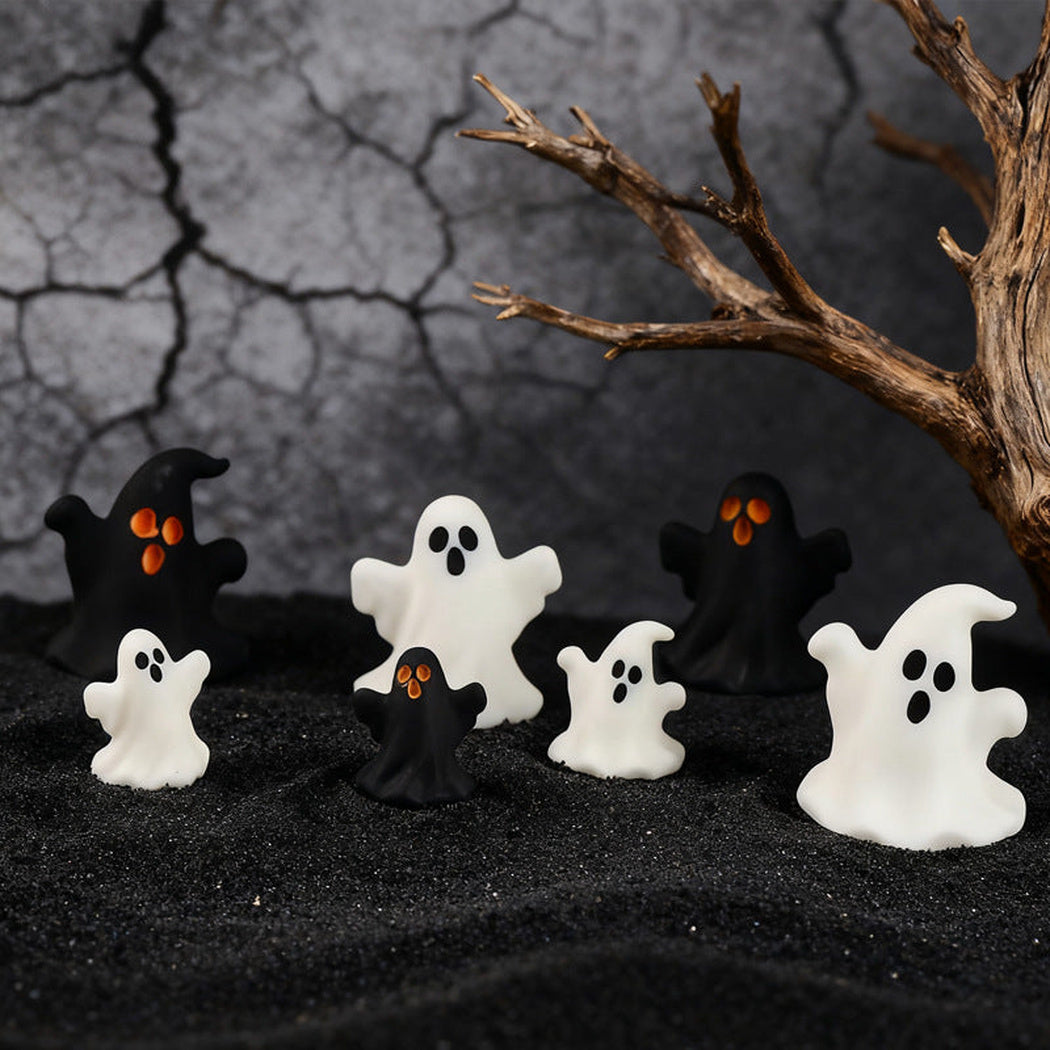 Halloween Black and White Ghost Figurine, product view 2