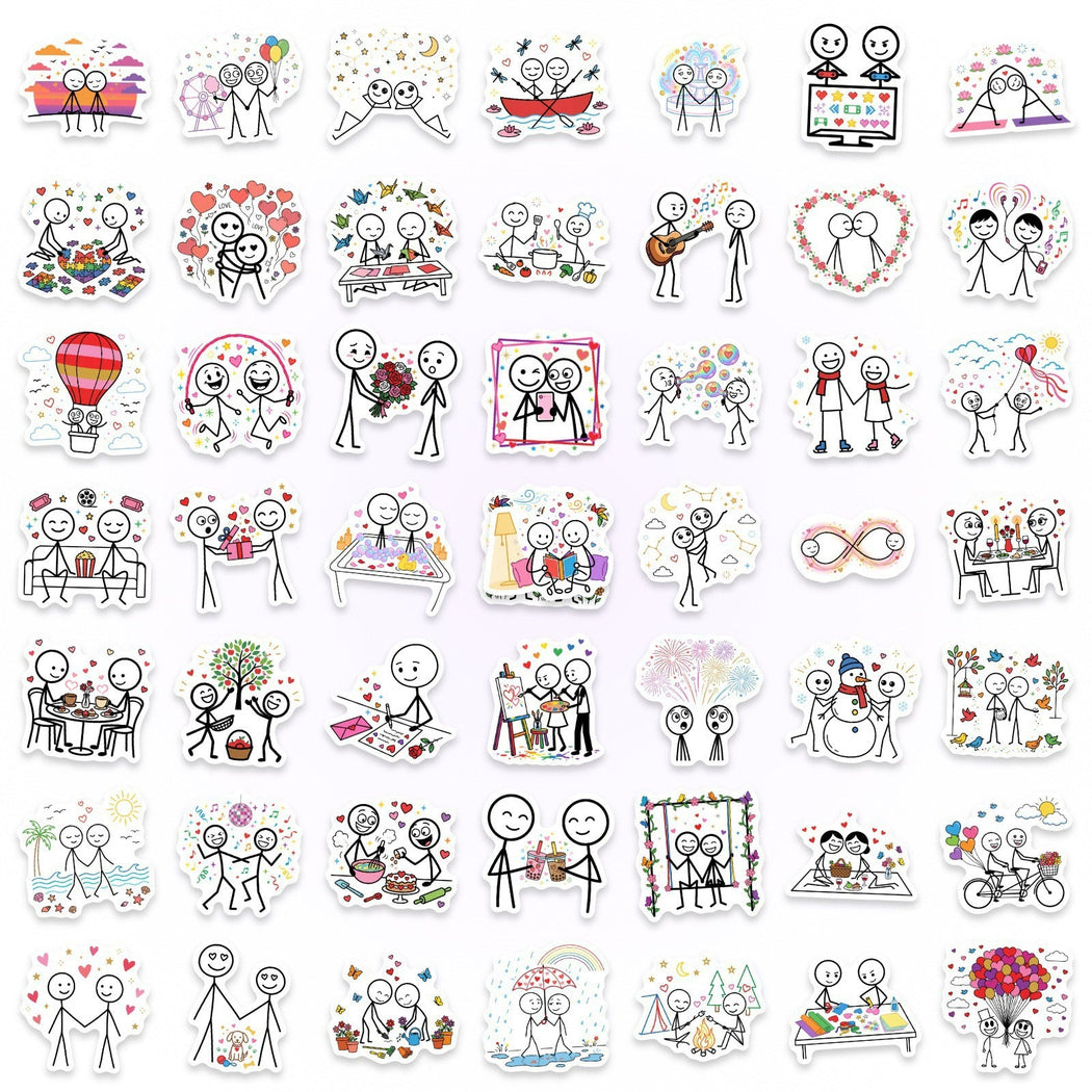 Lunira - Romantic Stick-Figure Sticker Pack - product view 2