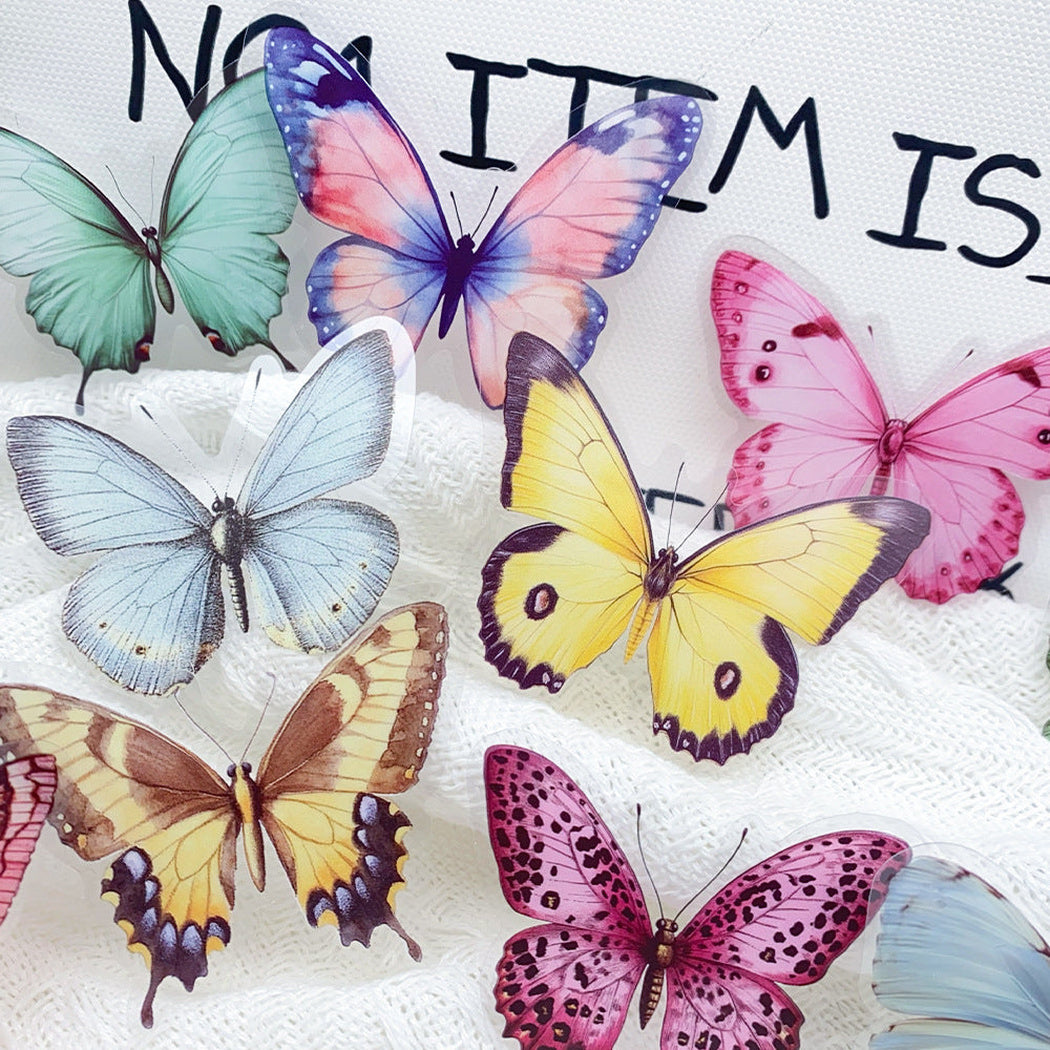 Lunira - Colorful Butterfly Transparent Sticker Pack