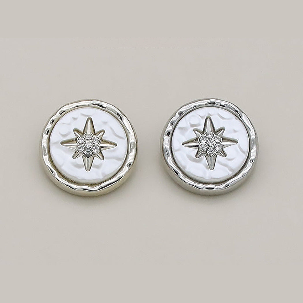 DIY 10 Pack Starburst Two-Tone Shank Buttons, product view 1