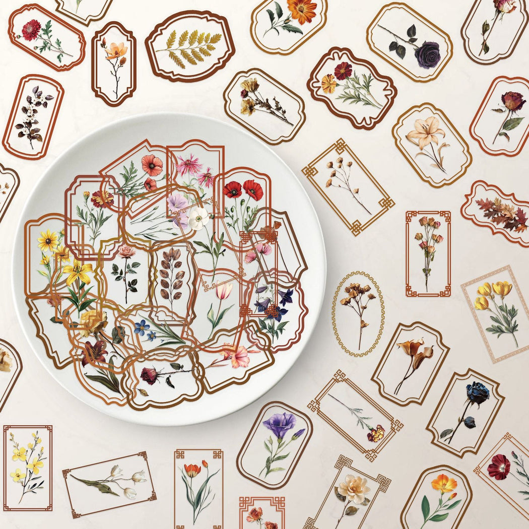 Lunira - Vintage Botanical Label Sticker Pack