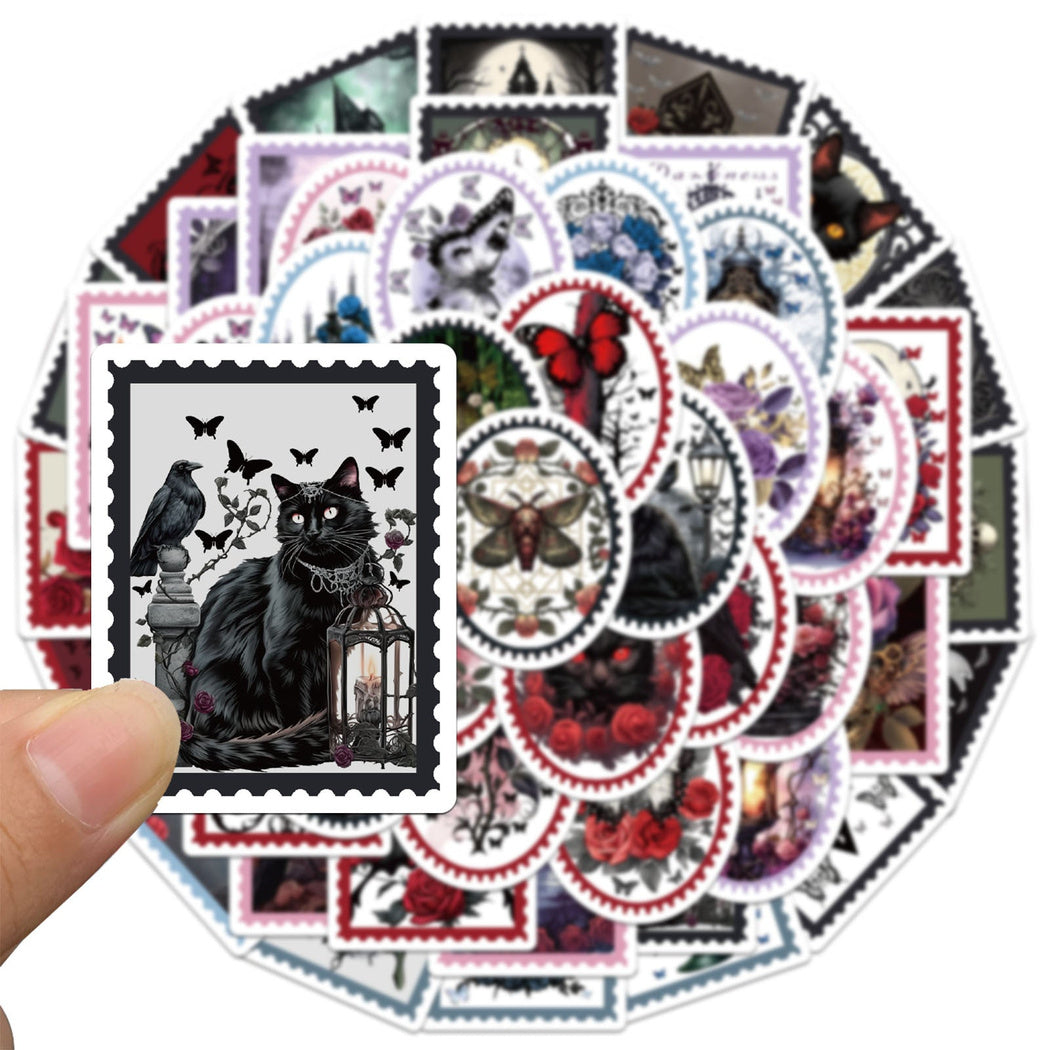 Lunira - Gothic Stamp Portrait Sticker Pack