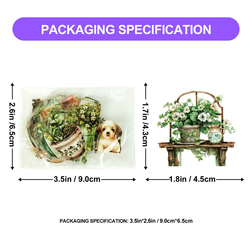 Lunira - Green Houseplant Botanical Sticker Pack