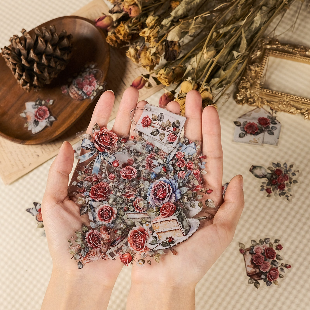 Lunira - Vintage Rose Botanical Sticker Pack - product view 3 3