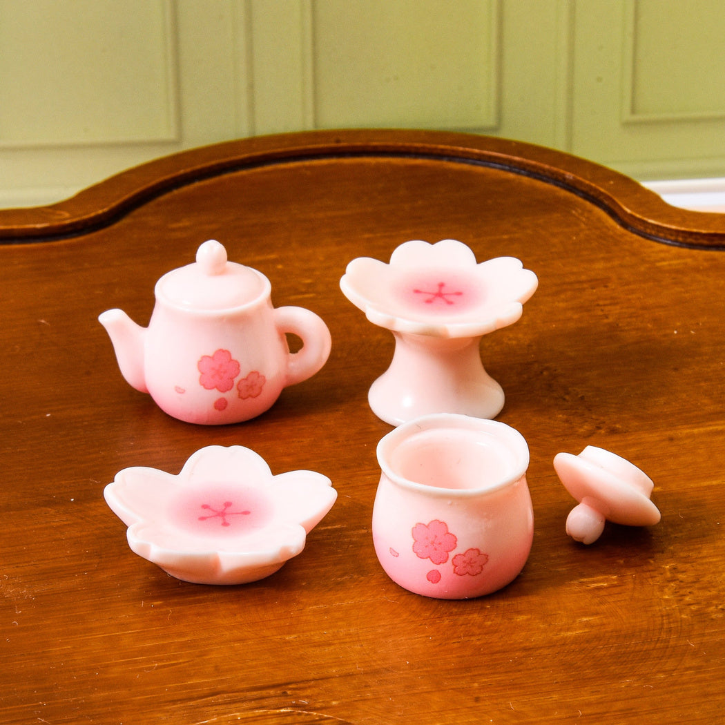 Pink Cherry Blossom Tea Ware Miniature, product view 3