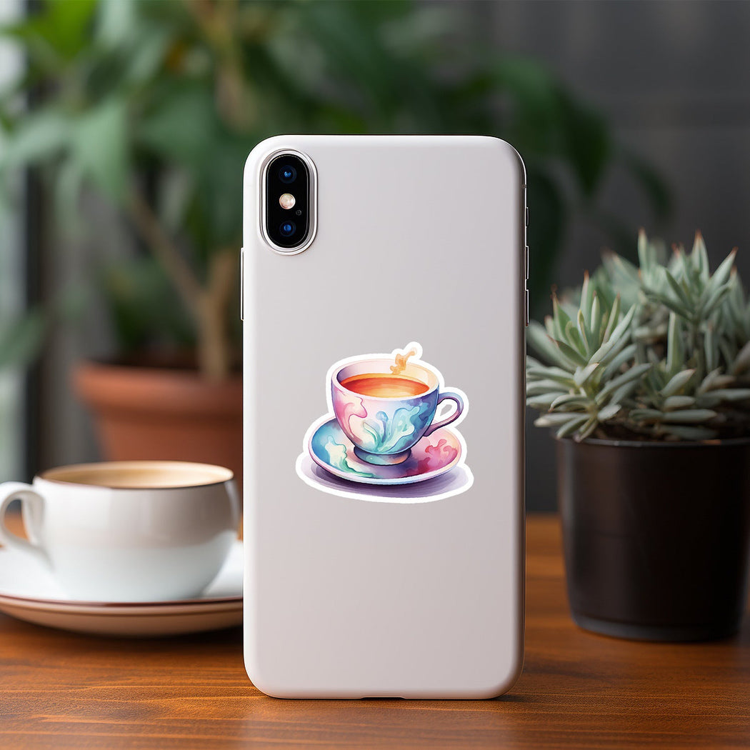Lunira - Watercolor Teacup Sticker Pack - product view 3