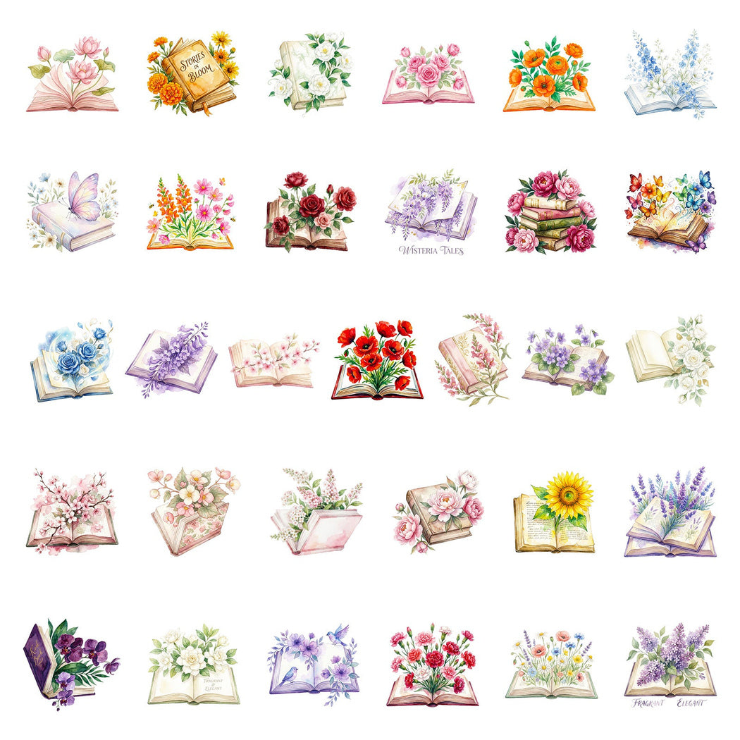 Lunira - Watercolor Book Floral Sticker Pack - product view 3