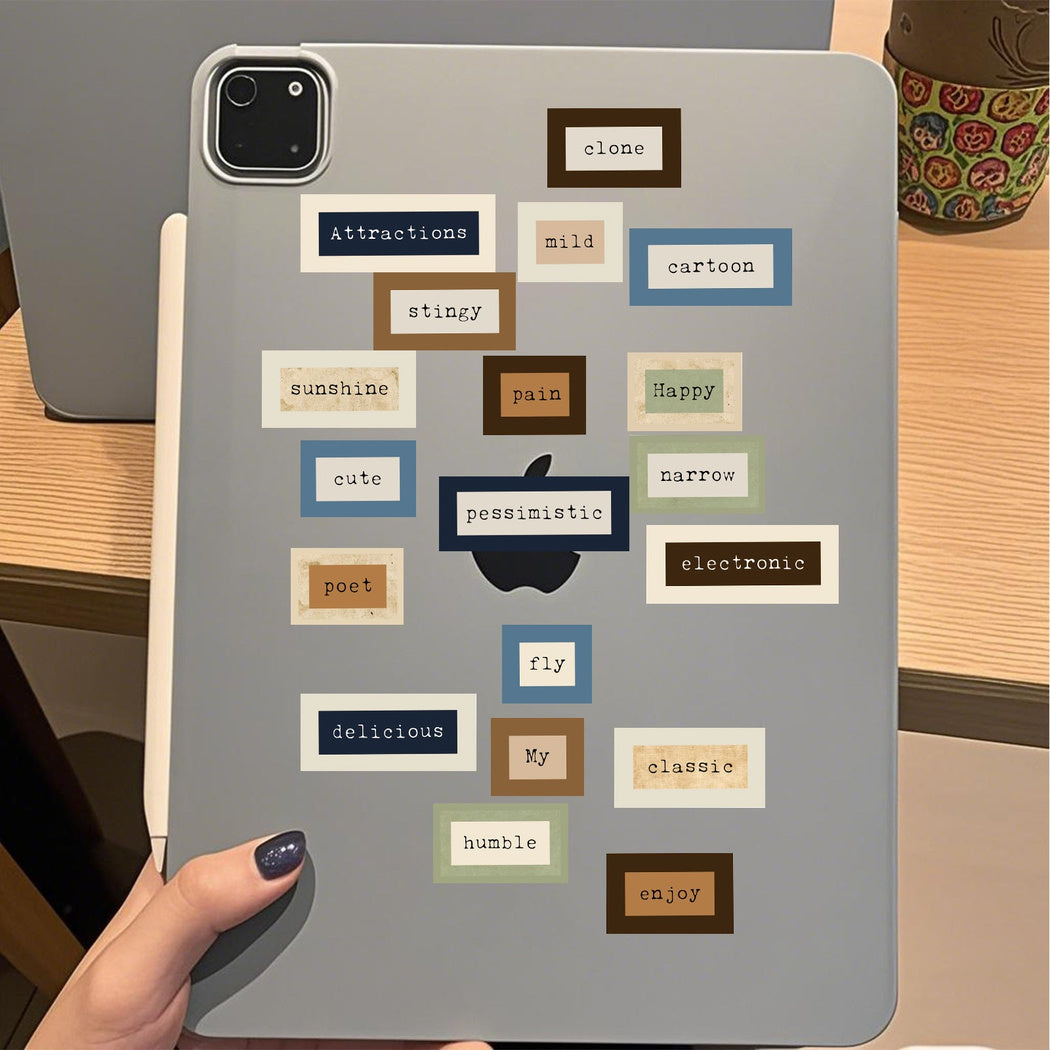 Lunira - Vintage Word Collage Sticker Pack
