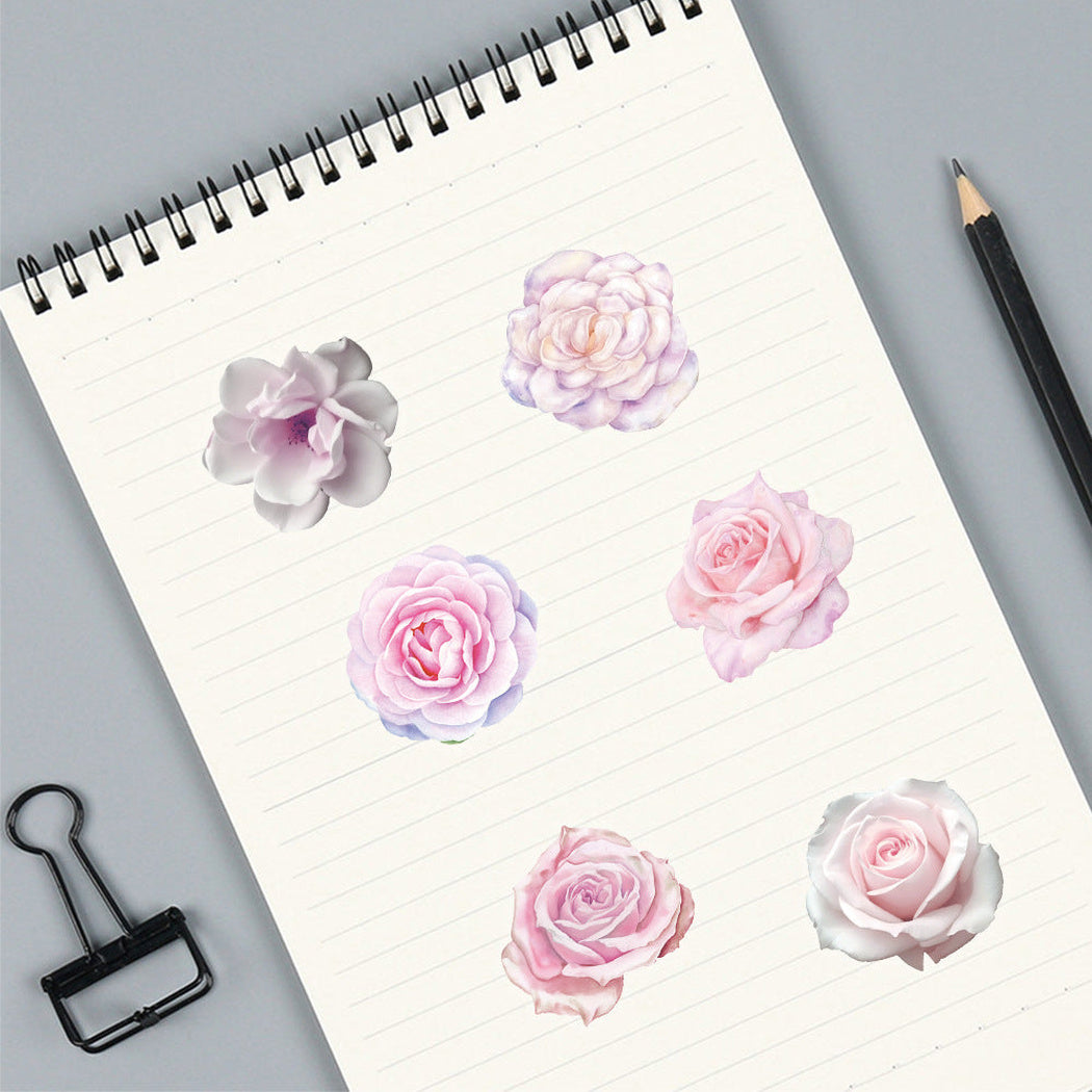 Lunira - Pink Floral Transparent Sticker Pack