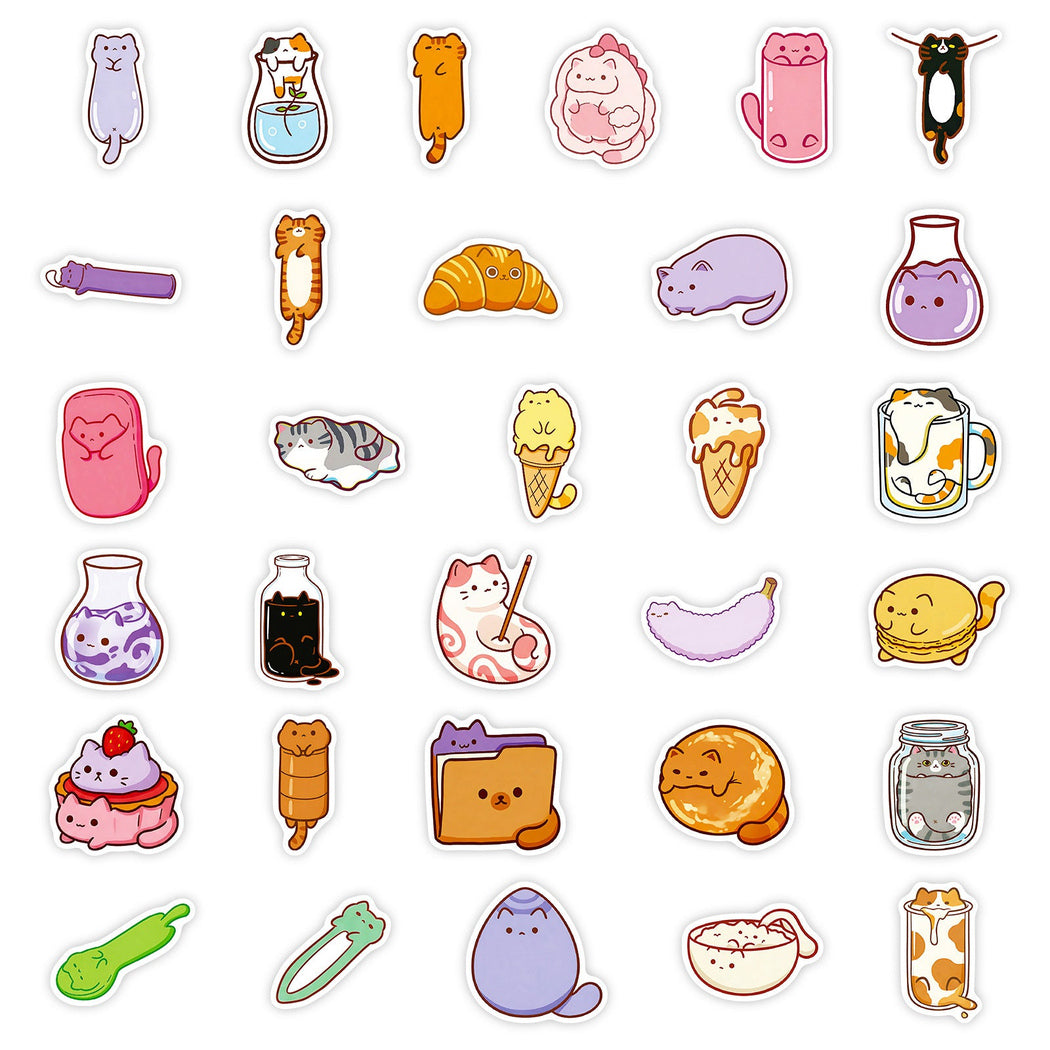 Lunira - Colorful Cat Everyday-Object Sticker Pack - product view 3
