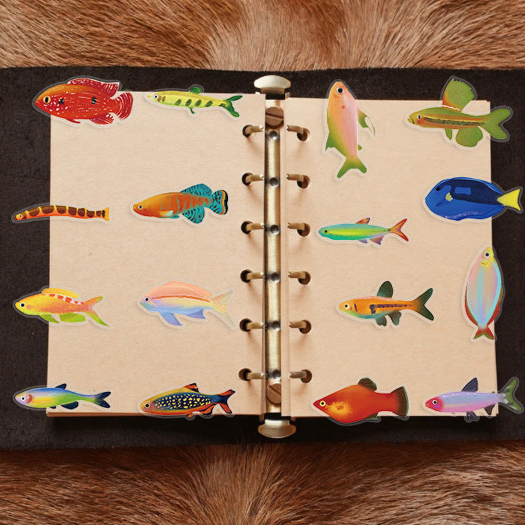 Lunira - Colorful Fish Watercolor Sticker Pack