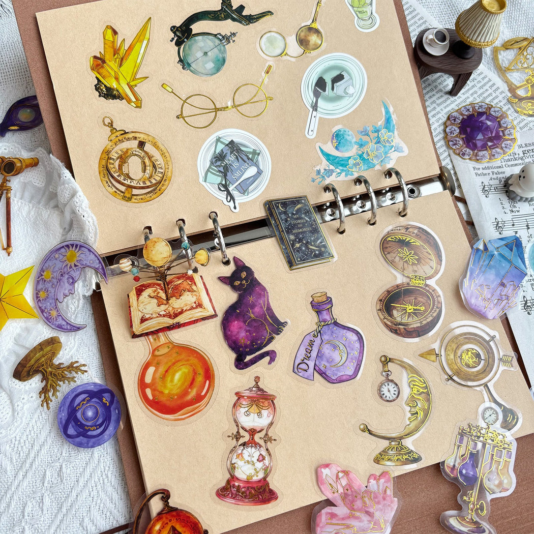 Celestial charm sticker close-up