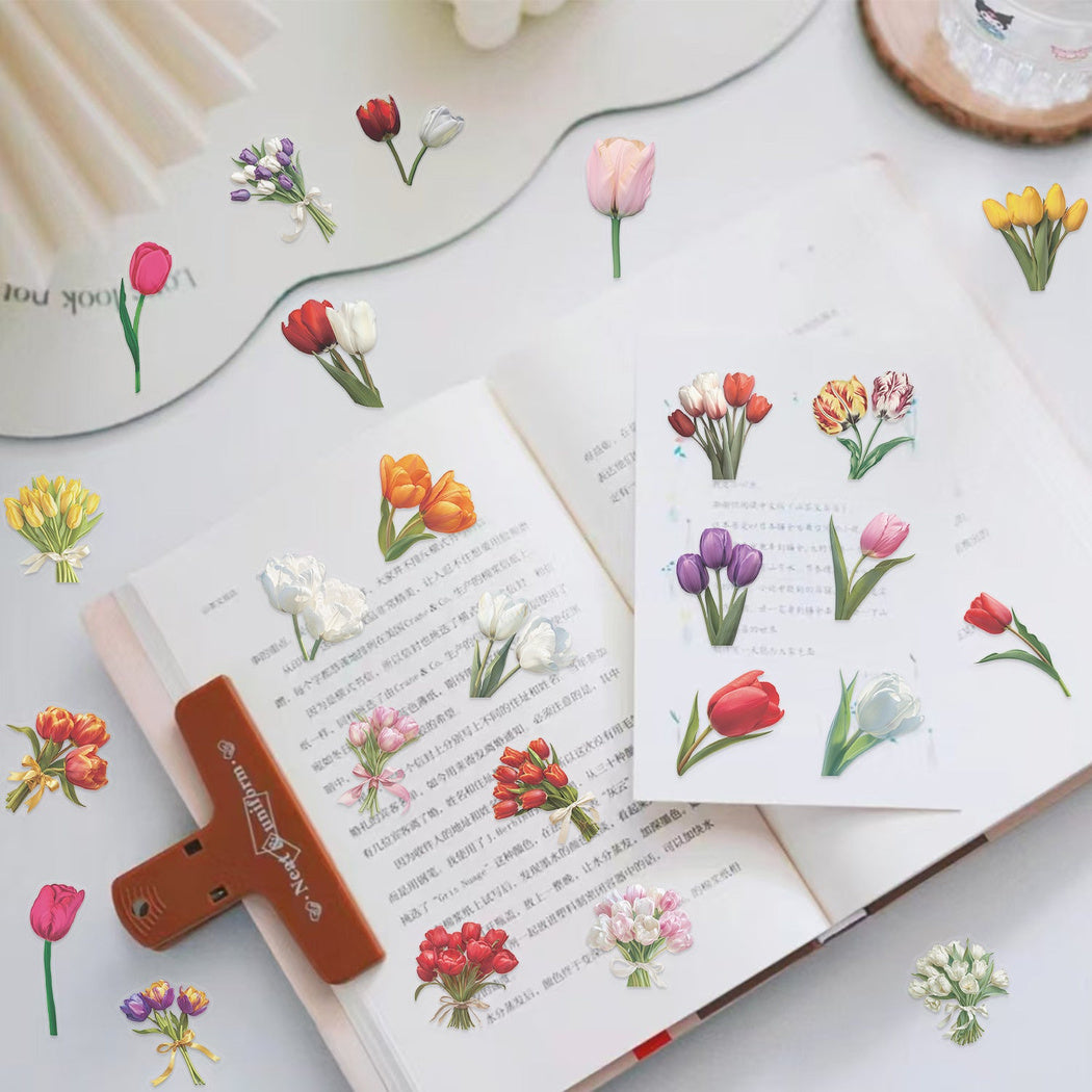 Lunira - Tulip Floral Watercolor Sticker Pack