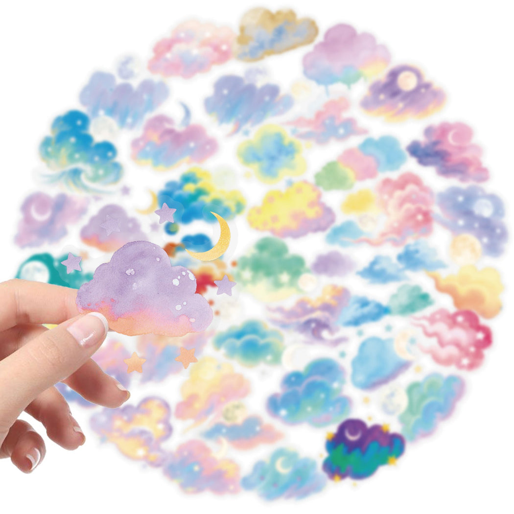 Lunira - Pastel Watercolor Cloud Sticker Pack - product view 3