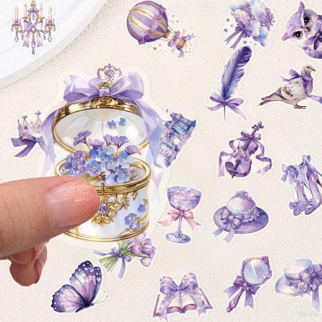 Purple fantasy carousel sticker close-up