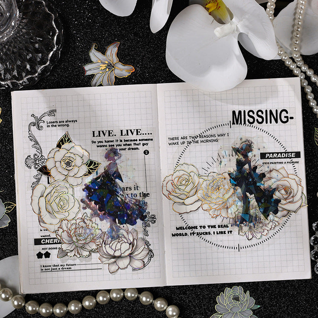 Vintage Floral Outline Sticker Pack, product view 3