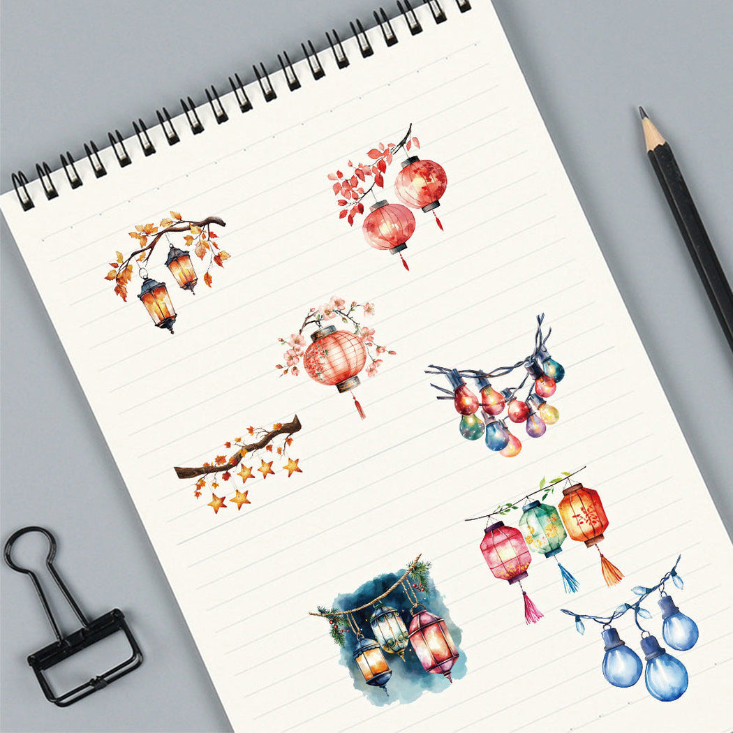 Lunira - Lantern Nightscape Chinese Sticker Pack