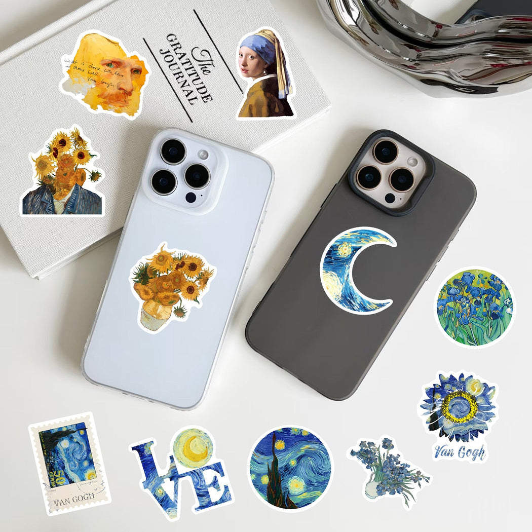 Lunira - Blue-Gold Classic Art Sticker Pack - product view 3