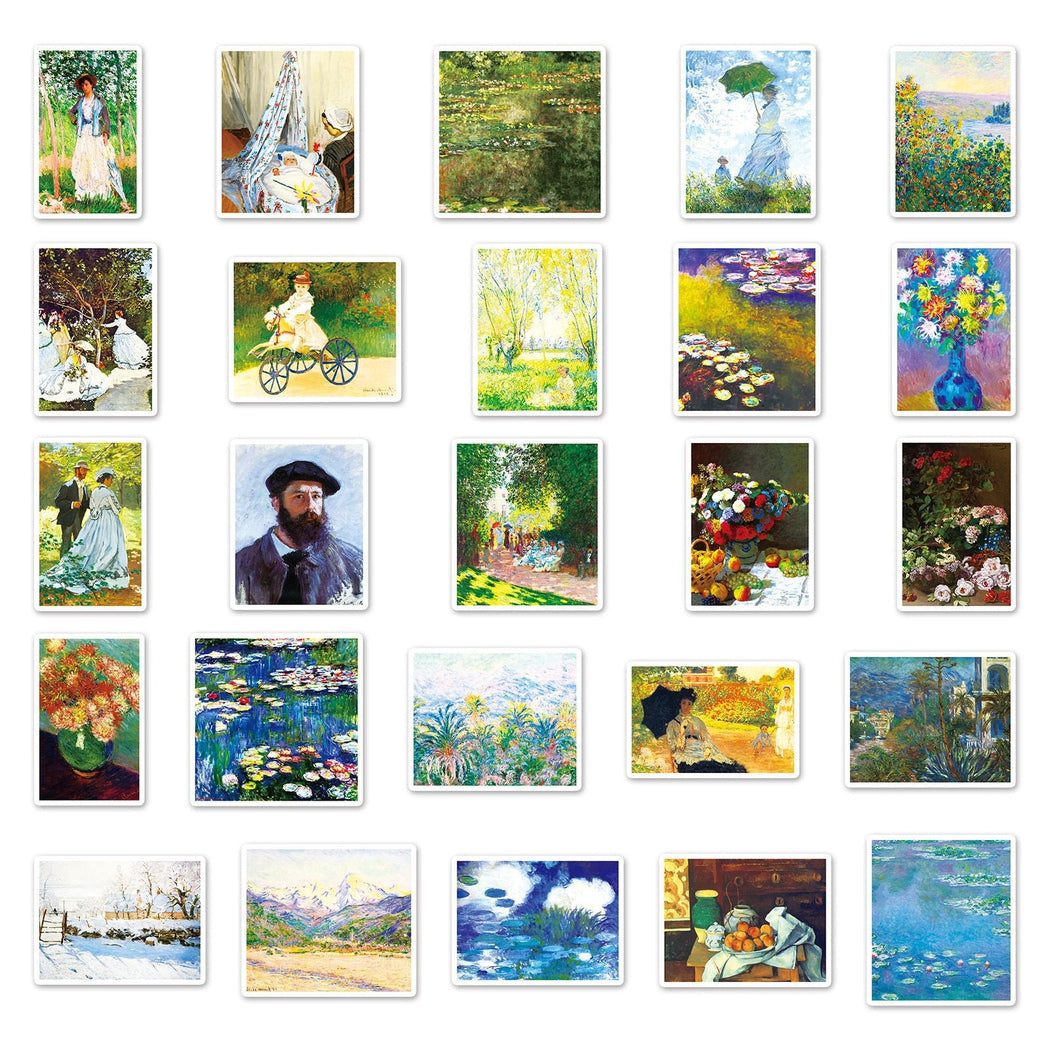 Lunira - Blue-Green Painterly Landscape Sticker Pack - product view 3