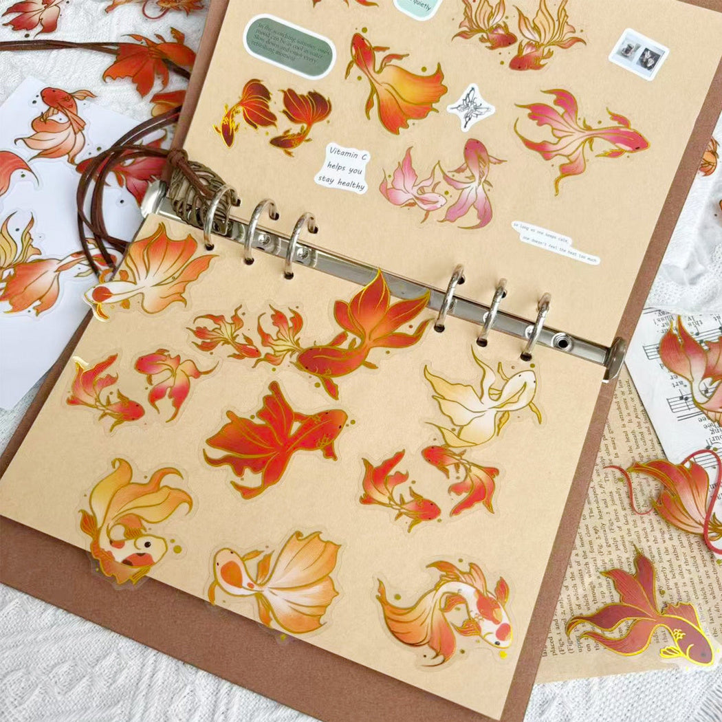 Koi fish sticker close-up