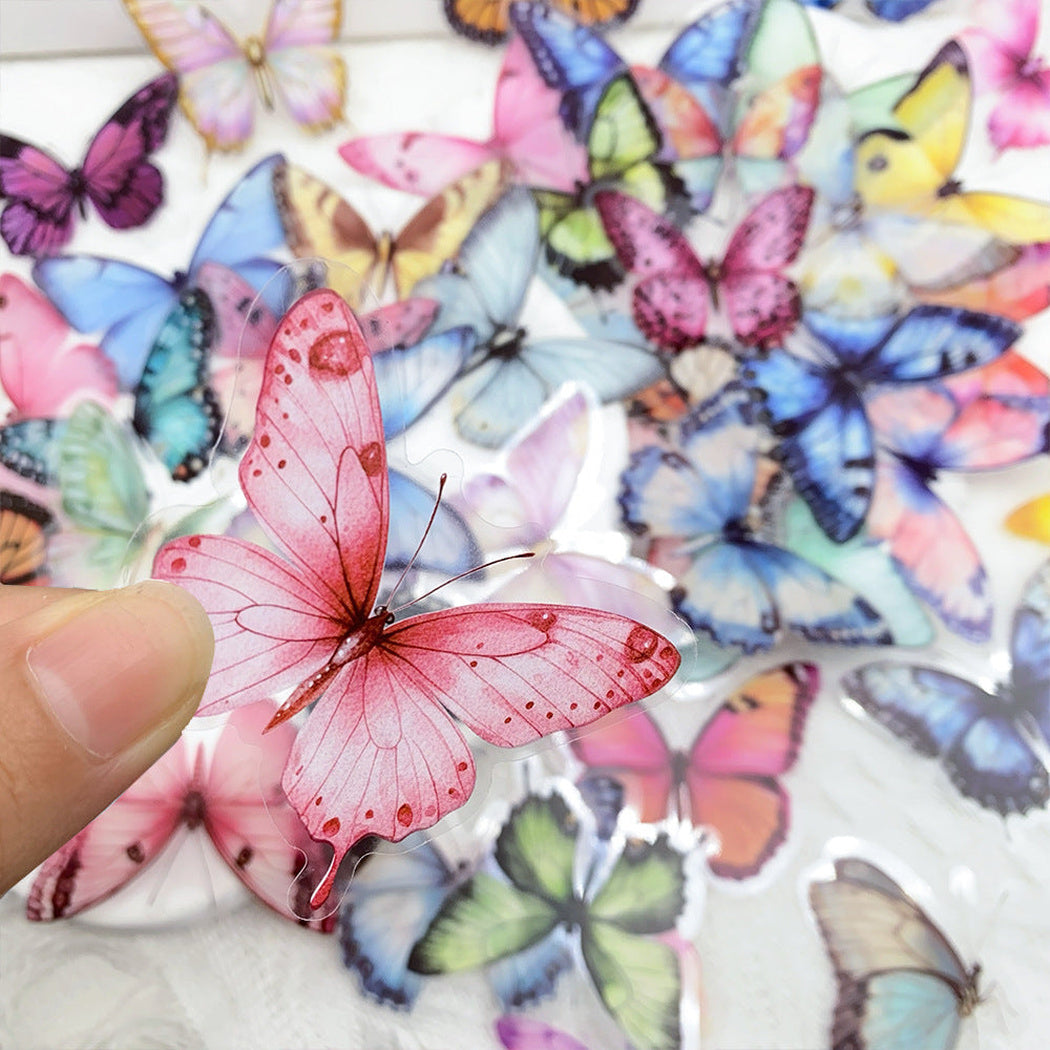 Lunira - Colorful Butterfly Transparent Sticker Pack