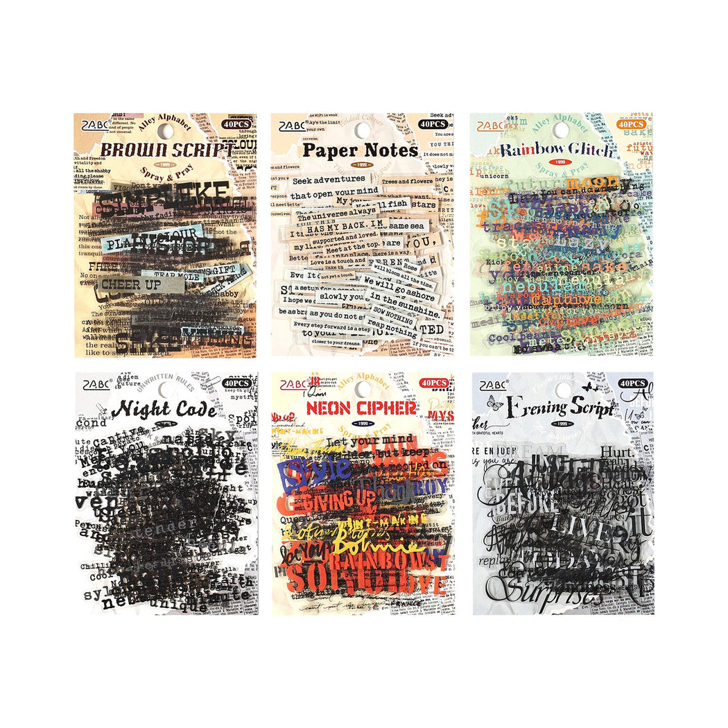 Nordic Script Typography Sticker Pack, product view 5