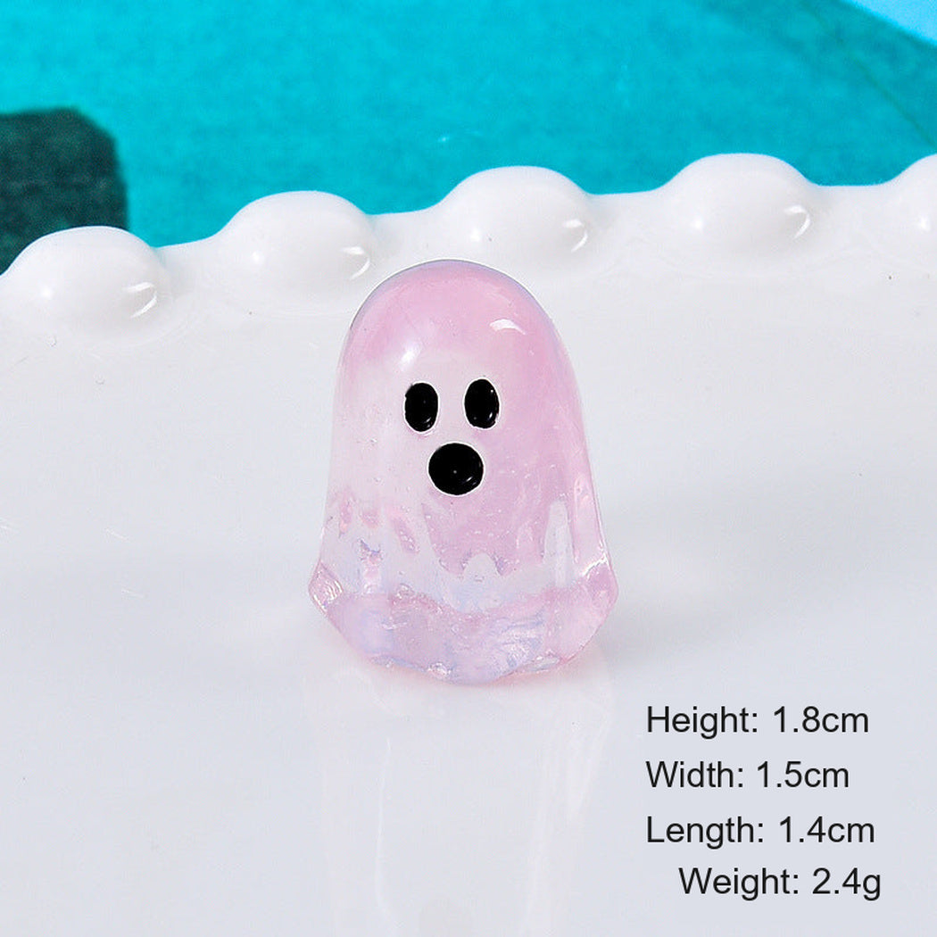 LightPink Halloween Colorful Glow Ghost Figurine, single variant view